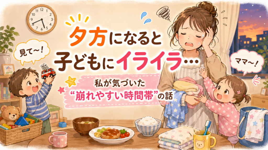 夕方にヘトヘトになっている母親のアイキャッチ画像
