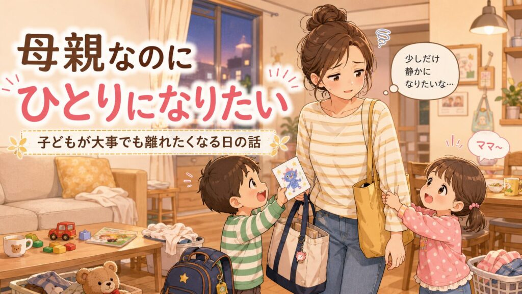 ヘトヘトで1人になりたいと思っている母親のアイキャッチ画像
