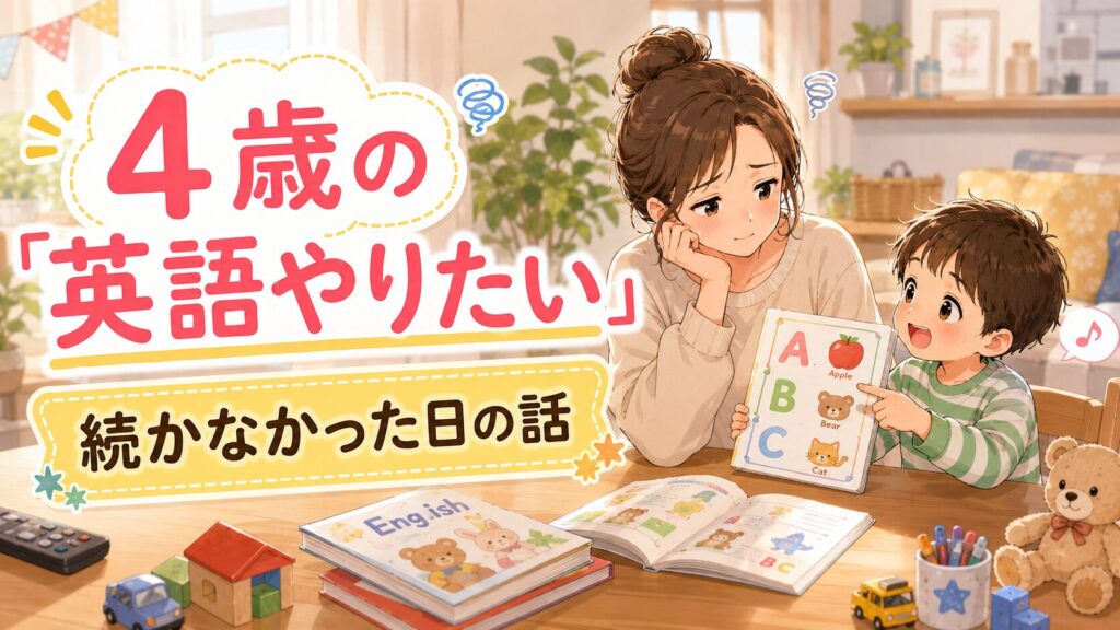 英語の勉強をする親子のアイキャッチ画像